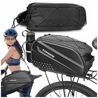 SAKWA TORBA ROWEROWA WODOODPORNA TYLNA NA RAMĘ BAGAŻNIK RAMIĘ POJEMNA