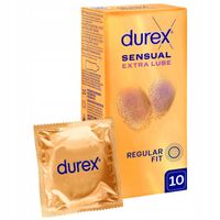 Prezerwatywy DUREX SENSUAL EXTRA LUBE cienkie dodatkowo nawilżane 10