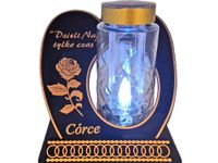 CÓRKA CÓRCE SOLAR SOLARNY ZNICZ LAMPION NA GRÓB SKOS  DZIELI ZŁOTO