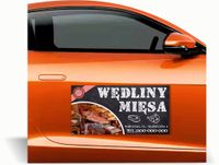 Magnes na samochód reklama magnetyczna 60x30 cm mięsa WĘDLINY różne wzory