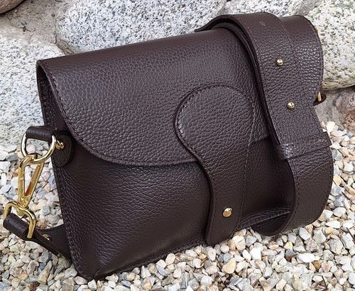 Torebka włoska nerka listonoszka MAXI DUŻA WERSJA zamek Vera Pelle na Arena.pl