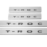 Listwa progowa VOLKSWAGEN T-ROC Stal nierdzewna 304 mat z czarnymi literami