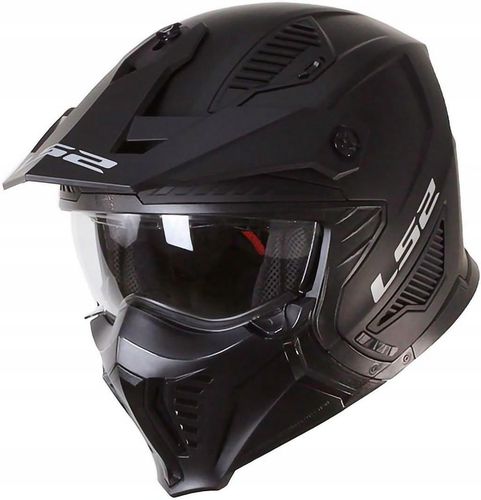 KASK MOTOCYKLOWY SZCZĘKOWY LS2 OF606 DRIFTER SOLID MATT BLACK - 06 na Arena.pl