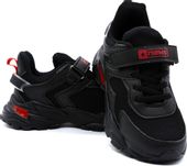 Buty chłopięce sportowe NEWS 4930 - czarno czerwone 35