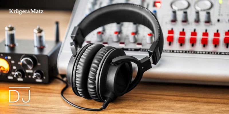 Słuchawki STUDYJNE dla DJ nauszne Kruger Matz doskonałe brzmienie 106db zdjęcie 3