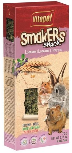 Pyszna kolba z lucerną dla gryzoni i królików Vitapol Smakers Przysmak 2szt na Arena.pl