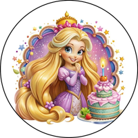 Opłatek na tort Roszpunka Księżniczka Postać