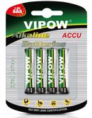 BAT0060B Baterie alkaliczne AAA VIPOW LR03 4szt/bl.