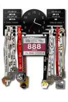 Wieszak na medale i numery startowe z zegarem REKORDY TRIATHLON imię 369.1