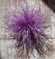 KWIAT Z PIÓR BROSZKA PRZYPINKA PIÓRA PUSZEK LOLITA AKCESORIA 14 CM