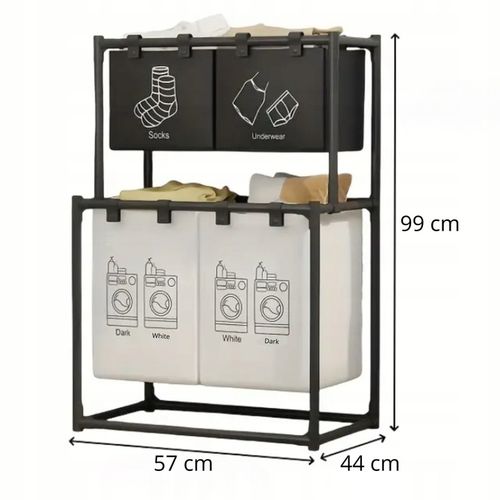 KOSZ NA PRANIE BIELIZNĘ POJEMNIK DUŻY DO PRANIA SKŁADANY WOREK na Arena.pl