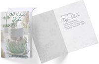 Kartka W Dniu Ślubu z tortem - efekt trójwymiarowy