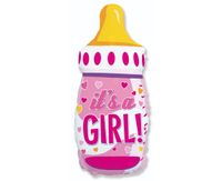Balon foliowy butelka It's a Girl baby shower dla dziewczynki 60 cm