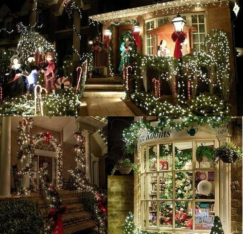 LAMPKI CHOINKOWE 200 LED FLASH ZEWNĘTRZNE WEWNĘTRZNE ŚWIĄTECZNE BIAŁY ZIMNY na Arena.pl