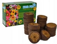 Krążki Doniczki Torfowe do wysiewu nasion 36mm 20szt Pęczniejące