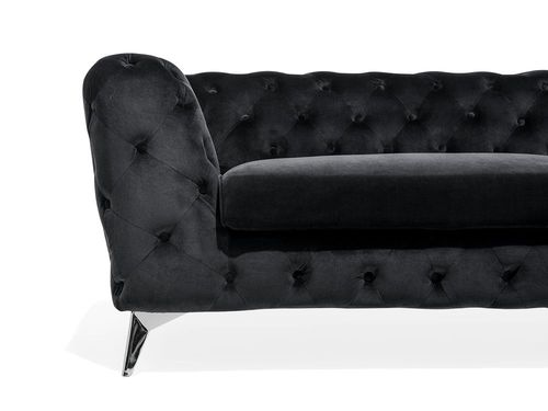 Sofa Welurowa Czarna Sotra na Arena.pl