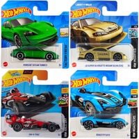 ZESTAW AUTEK 4 MIX SAMOCHODZIK HOT WHEELS RESORAK AUTKA SAMOCHODY RESORAKI