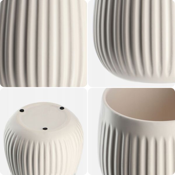 KADAX Doniczka Ceramiczna Osłonka 14cm Biała zdjęcie 5