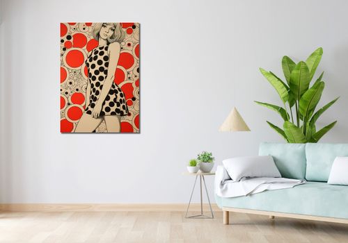 Obraz 70x100cm Czerwone Kropki na Arena.pl