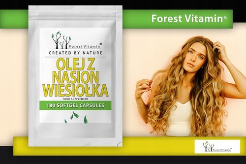 MOCNY OLEJ Z NASION WIESIOŁKA GLA 9% LA 85% + WITAMINA E 180 kapsułek na Arena.pl
