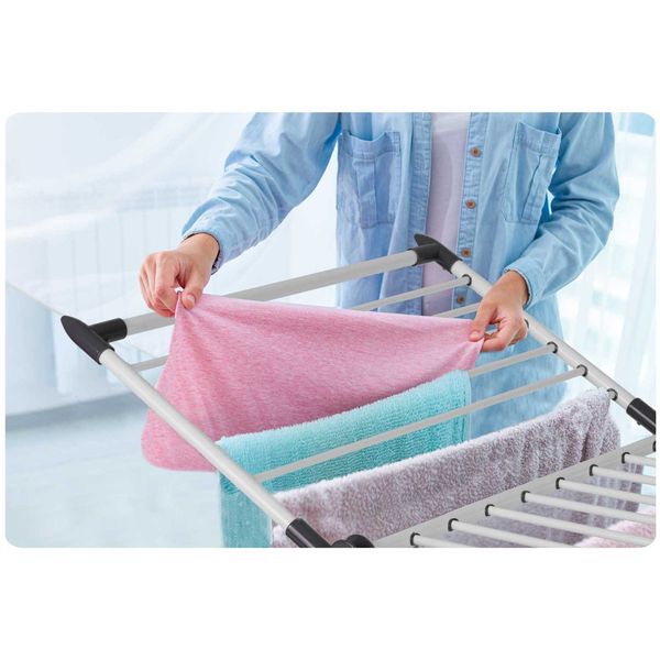 Suszarka na pranie stojąca rozkładana Lina 22 mb biała zdjęcie 7