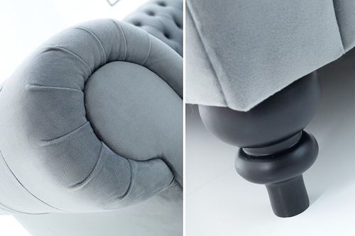 Sofa CHESTERFIELD szara na Arena.pl