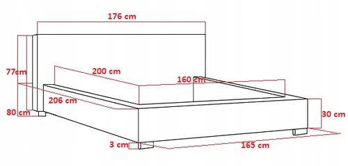 Łoże tapicerowane SLIM 160 łóżko ze stelażem na Arena.pl