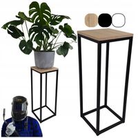 KWIETNIK METALOWY 80cm 30x30 DUŻY SZEROKI BLAT STOJAK STOJĄCY LOFT