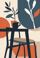 Plakat 68x98cm Poranek w Cieniu Drzew