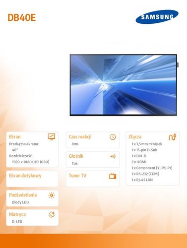 Samsung 40' DB40E na Arena.pl