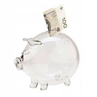 Skarbonka XXL świnka do rozbicia szklana bezbarwna