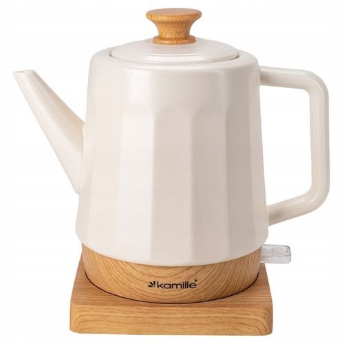CZAJNIK ELEKTRYCZNY BEZPRZEWODOWY CERAMICZNY KAMILLE 1500 W 1,5 L na Arena.pl