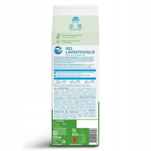 Dual Orizon Żel Do Zmywarki Kartonik 920 Ml na Arena.pl
