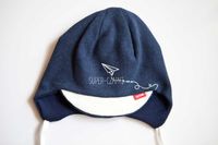 BROEL Bimbo czapka niemowlęca pilotka dla chłopca granat 40-42