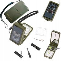 PROFESJONALNY KOMPAS WIELOFUNKCYJNY WOJSKOWY TURYSTYCZNY SURVIVAL DIODA LED