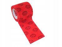 Bandaż kohezyjny samoprzylepny 2,5cm x 4,5m czerwony w buźki