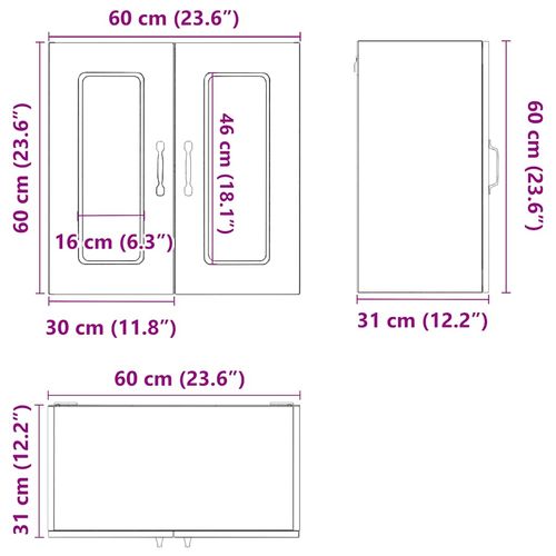 Szafka ścienna kuchenna ze drzwiami, Kalmar, przydymiony dąb na Arena.pl