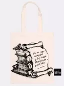 Za dużo książek torba na książki bawełniana ecru