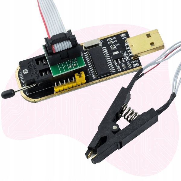 Programator EEPROM i Flash CH341A BIOS Duży Zestaw Do Programowania Układów zdjęcie 10