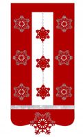 R8 Panel EKRAN ŚWIĄTECZNY nowoczesny ŚNIEŻYNKI firana glamur 60x130
