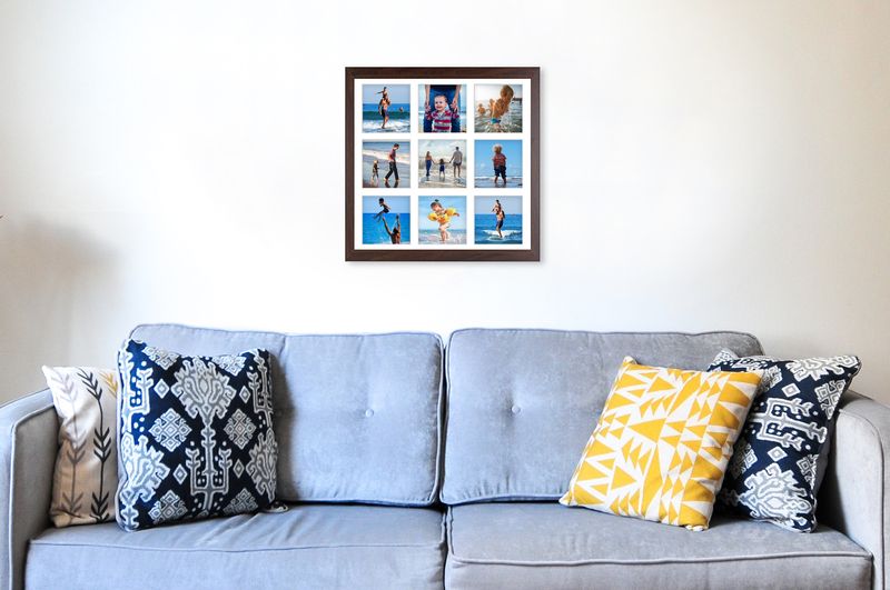 Ramka na 9 zdjęć Hekla 40x40x9 MDF galeria brązowy 1szt. zdjęcie 4