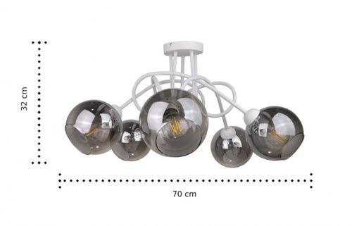 Lampa sufitowa 5xE27 RING WHITE na Arena.pl