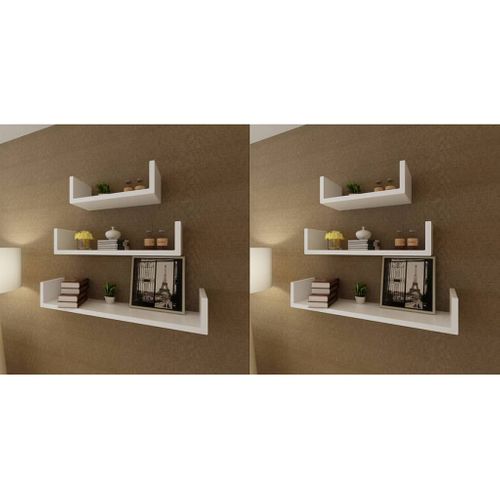 Półki ścienne, 6 szt., białe GXP-686491 na Arena.pl