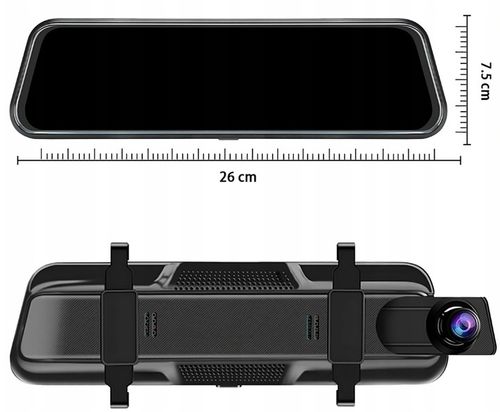 WIDEOREJESTRATOR JAZDY DOTYKOWY KAMERA COFANIA REJESTRATOR PRZÓD TYŁ MenuPL na Arena.pl