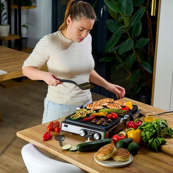 Grill elektryczny Opiekacz do panini Yoer 2000W + Programator czasu i zdjęcie 9