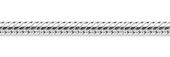 srebrny rodowany łańcuszek spiga 1,4mm 45cm