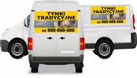 Reklama Naklejka na samochód TYNKI TRADYCYJNE
