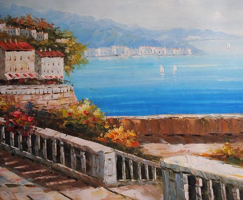 Pejzaż liguryjski (60x120cm) na Arena.pl