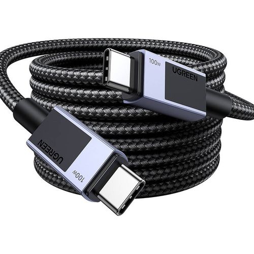 kabel usb-c do usb-c ugreen l512, 100w, 5a, 0.5m (czarny) na Arena.pl