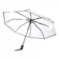 PARASOL PRZEZROCZYSTY PARASOLKA PRZEZROCZYSTA NA ŚLUB BIAŁA DUŻA SKŁADANA